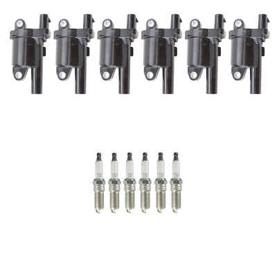 NGK 6 Ignition Coil & 6 Iridium Spark Plugs Kit For Sierra Silverado 1500 4.3 V6
