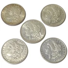 5 Morgan Silver Dollars Mixed Date Lot 1886 1888-O 1890 1891 Silver