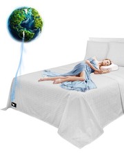 Grounding Sheet Queen Size, Sliver Fiber Fitted Sheets, Soft Grounded Conduct...