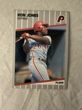 Ron Jones Rookie #574 1989 Fleer Philadelphia Phillies Baseball Card MLB. rookie card picture