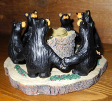 BearFoots Bears "Circle of Bears" by Jeff Fleming Votive Candle Holder