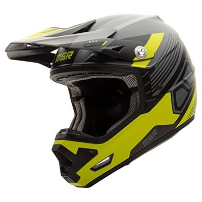 MSR Mav4 Sensor Helmet w/MIPS (Large, Dark Grey/Flo Green) Motorcycle Dirt Bike