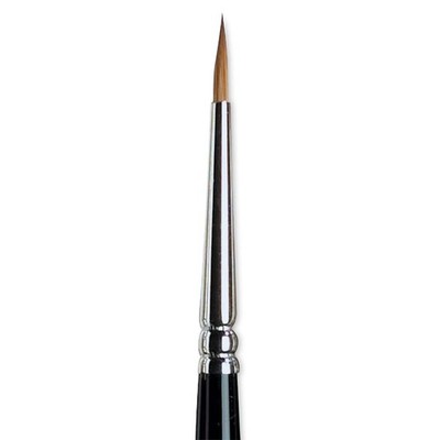 Winsor & Newton Series 7 Kolinsky Sable Brush, Round SH #1, Black