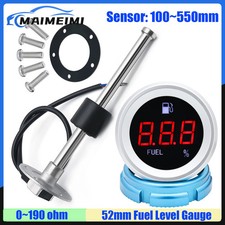 Led Digital 52mm Fuel Level Gauge 0-190 Ohm Car Yacht Oil Tank Meter With Alarm Led Digital 52mm Fuel Level Gauge 0-190 Ohm Car Yacht Oil Tank Meter With Alarm