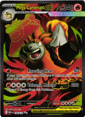 #ad #ad Mega Camerupt ex Holofoil 156 132 ME01: Mega Evolution NM $1.99
