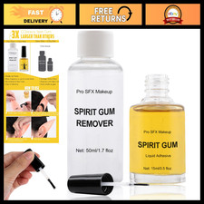 15ml Spirit Gum Adhesive 50ml Remover Kit - SFX Makeup, Bald Cap Glue for Cost