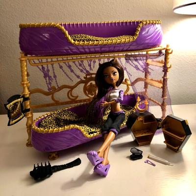 #ad #ad ♡ Monster High Doll 2011 Clawdeen Wolf Dead Tired Room to Howl Bunk Bed ♡ $250.00