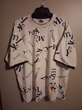 Vtg Disney Wear 90s Mickey Mouse "MICKEY" All Over Print USA L XL