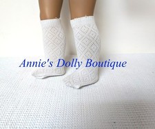White Knee-High Socks fit 18" American Girl Size Doll