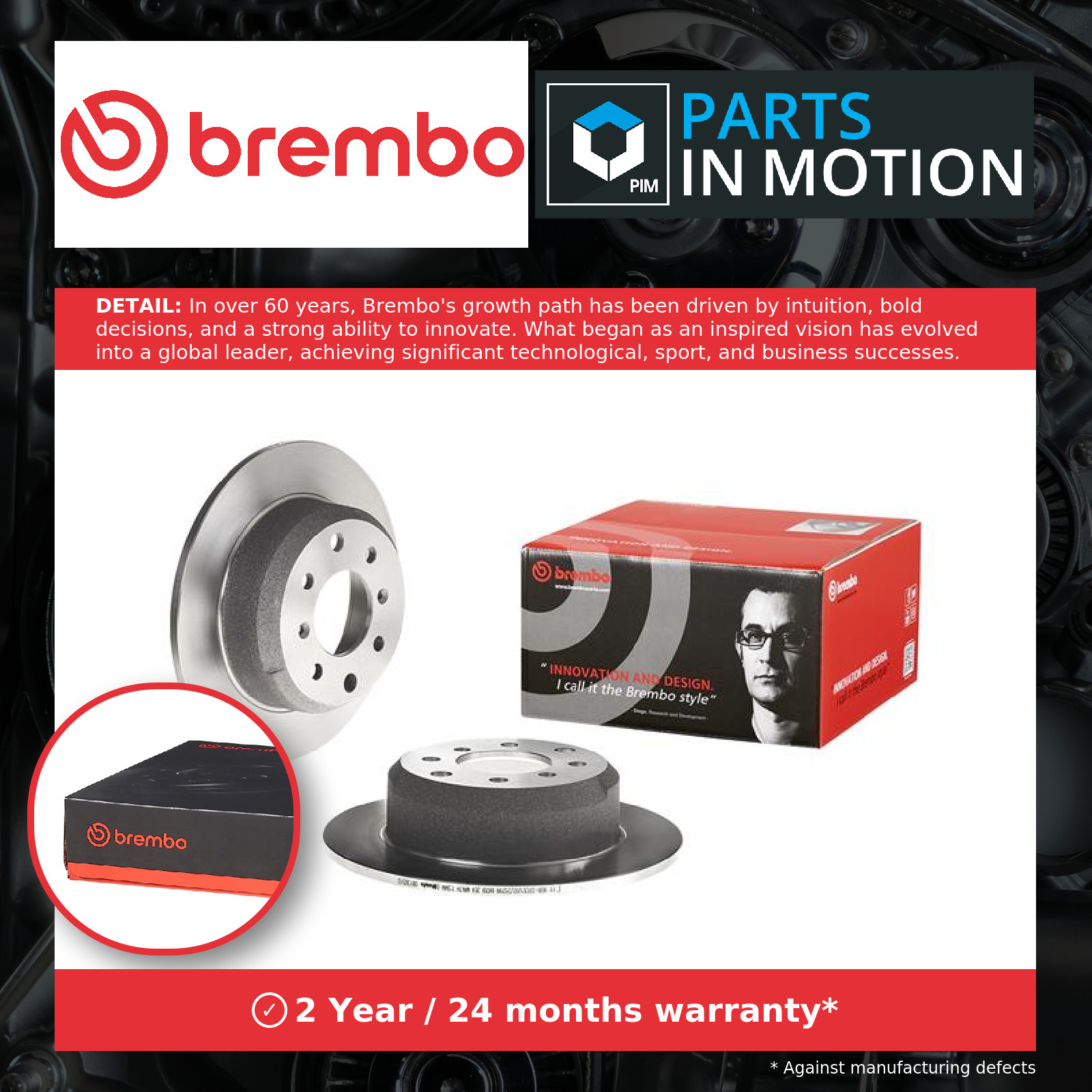 Rear Brake Disc x2 267mm Fits Alfa Romeo Giulia Spider Brembo 08136510 - Image 12