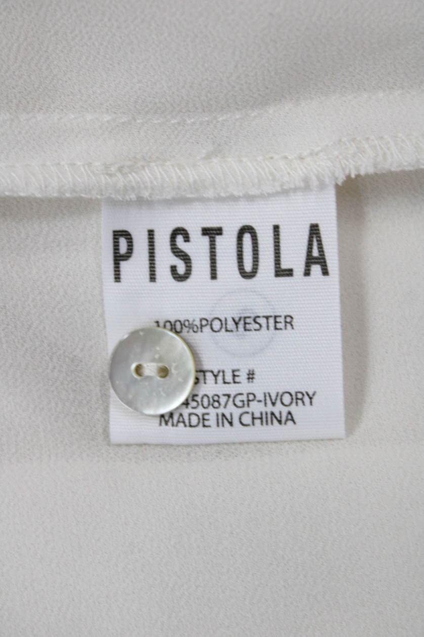 Pistola Womens Basic White Collared Button-Up Blo… - image 4