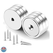 Strong Magnets, 150lb Waterproof Strong Neodymium Cup Magnets with Screws fo...