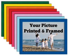 photo printed framed a4 a3 Red blue green yellow pink purple black white grey
