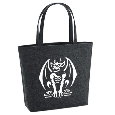 Filz Shopper Gargoyle Fabelwesen Geschenkidee Gargoyle Geschenk Präsent Mitbring