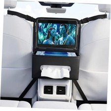 PU Leather Front Seat Storage Bag - Divided Car Purse Holder