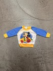 VTG Newborn Baby Mickey Collection Mickey Racecar White, Blue Sweatshirt — photo 1