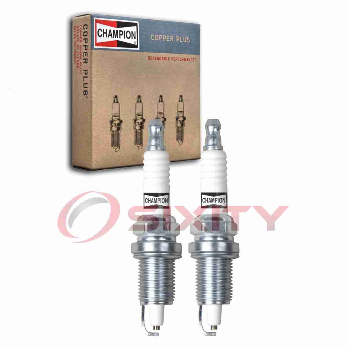 2 pc Champion Copper Plus 438 Spark Plugs for ZFR5N RC12ECC 3459 Ignition tq