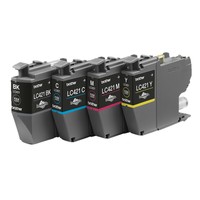 Brother Value Pack Tintenpatronen Schwarz, Cyan, Magenta, Gelb (LC-421VAL)