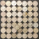 Silver Mercury Dimes, Full Roll of 50 Dimes, 90% Silver Coins, Dates Mix, M-125a