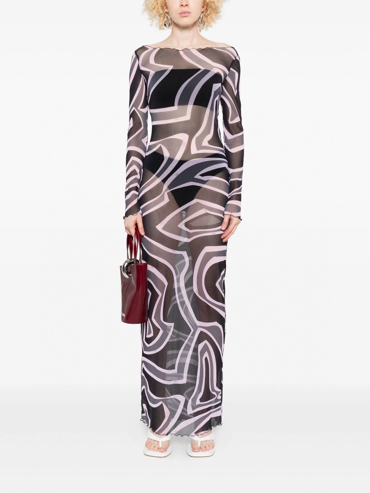 Emilio Pucci Sheer Silk Chiffon Dress