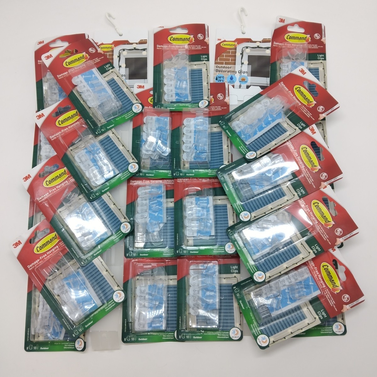 160 Command 3M Damage-Free Hanging Light Clips X20 Packs of 8 - New/Sealed