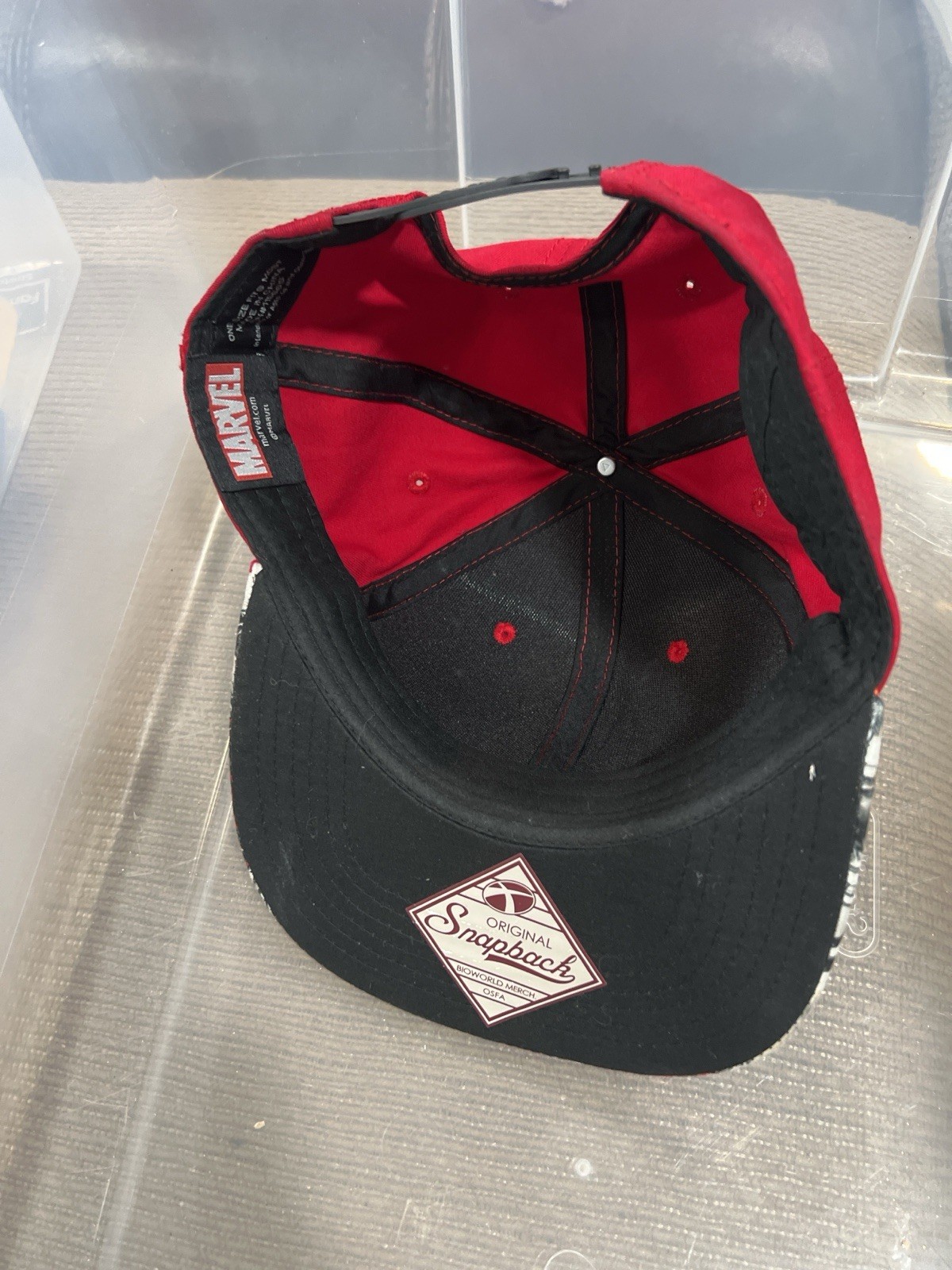 Marvel Deadpool Snapback Hat Comic Graphic Brim B… - image 3