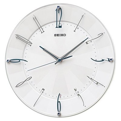 Seiko Clock Wall Clock Radio Wave Analog White Pearl Kx214w F/S w/Tracking# NEW