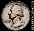 1958-D Silver Washington Quarter - Scarce  Better Date  No Reserve  #i6858