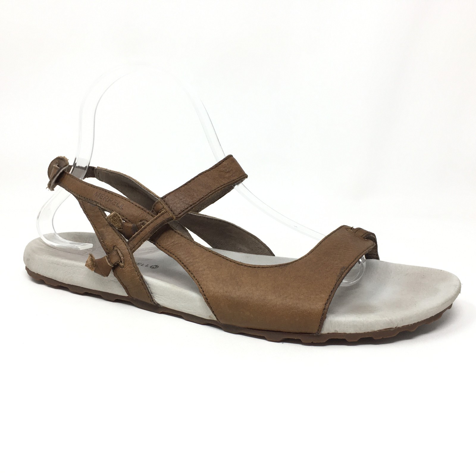 Merrell Terran 3 sandali scarpe donna taglia 11 pelle marrone cinturino slingback