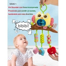 Baby Plush Rattle Toy Animal Decor 360 Rotatable Cute Hanging Ratt