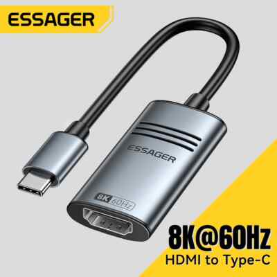 Essager HD HDMI To USB Type C Adapter For iPhone MacBook 8K@60Hz Cable Converter