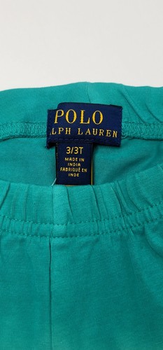 Polo RALPH LAUREN Youth UNISEX 3T Stretch Jersey Shorts GREEN OMBRE Dip Tie Dye - Picture 5 of 12