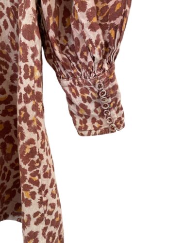 ZIMMERMANN Size 1 / AU 10 / US 6 BONITA LINEN BELTED DRESS Leopard Print - Bild 10 von 21
