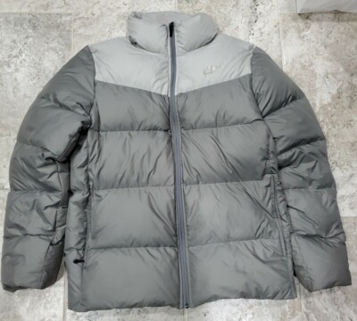 GORGEOUS AND RARE 2008 NIKE DOWN PUFFER JACKET GRAY/WHITE MEN'S