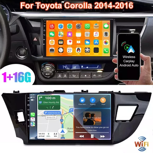For Toyota Corolla 2014-2016 Apple CarPlay GPS Navi Android 13 Car Stereo Radio