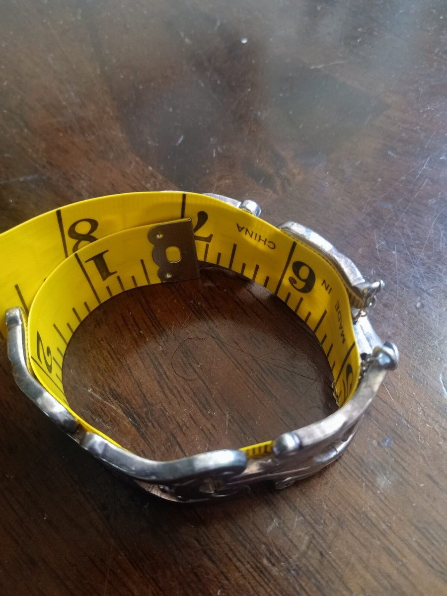 VTG JOSE FLORES SIGNED TAXCO 925 STERLING BRACELET 89 Grams Modernist View 3