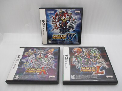Nintendo DS Super Robot Wars K W L 3Games Set Japan Import Gundam Evangelion Nds