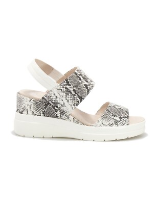 LUMBERJACK ELAINE SWB5706 Sandali zeppa pelle animalier