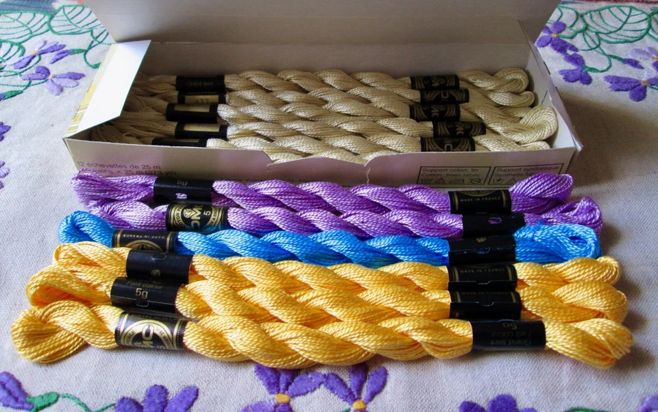 DMC Pearl Cotton Made in France,non-divisible twisted,mercerized cotton thread - Image 3 of 4