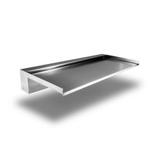 60cm Edelstahl Wasserfallelement Wasserfall für Garten Steinmauer Gabione Wand