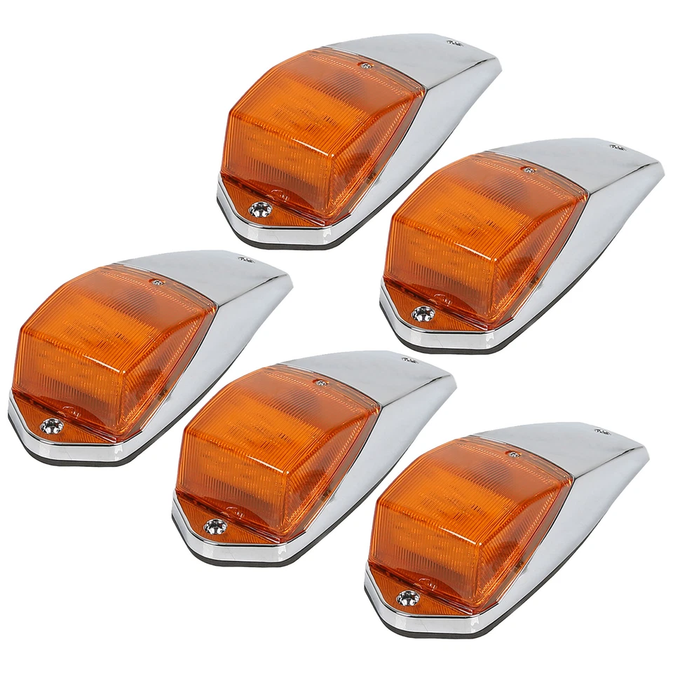 5 PCS 31LED Amber Marker Lights For Peterbilt Kenworth Freightliner Top Roof Cab Foto 2 de 4