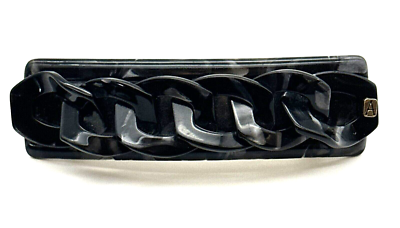 Alexandre de Paris Hair Barrette Black Gray Rectangle Clip  display picture 2