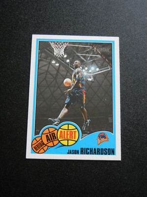 2001-02 Topps Heritage Air Alert #AIR12 Jason Richardson - Golden State Warriors