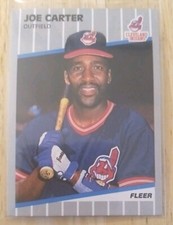 1989 Fleer Joe Carter  Cleveland Indians #400 Baseball Card - Great Condition !