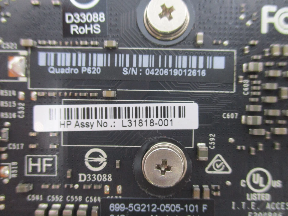 HP NVIDIA Quadro P620 2GB GDDR5 PCIe Graphics Card P/N:L35095-001 Tested Working - Image 4 of 4