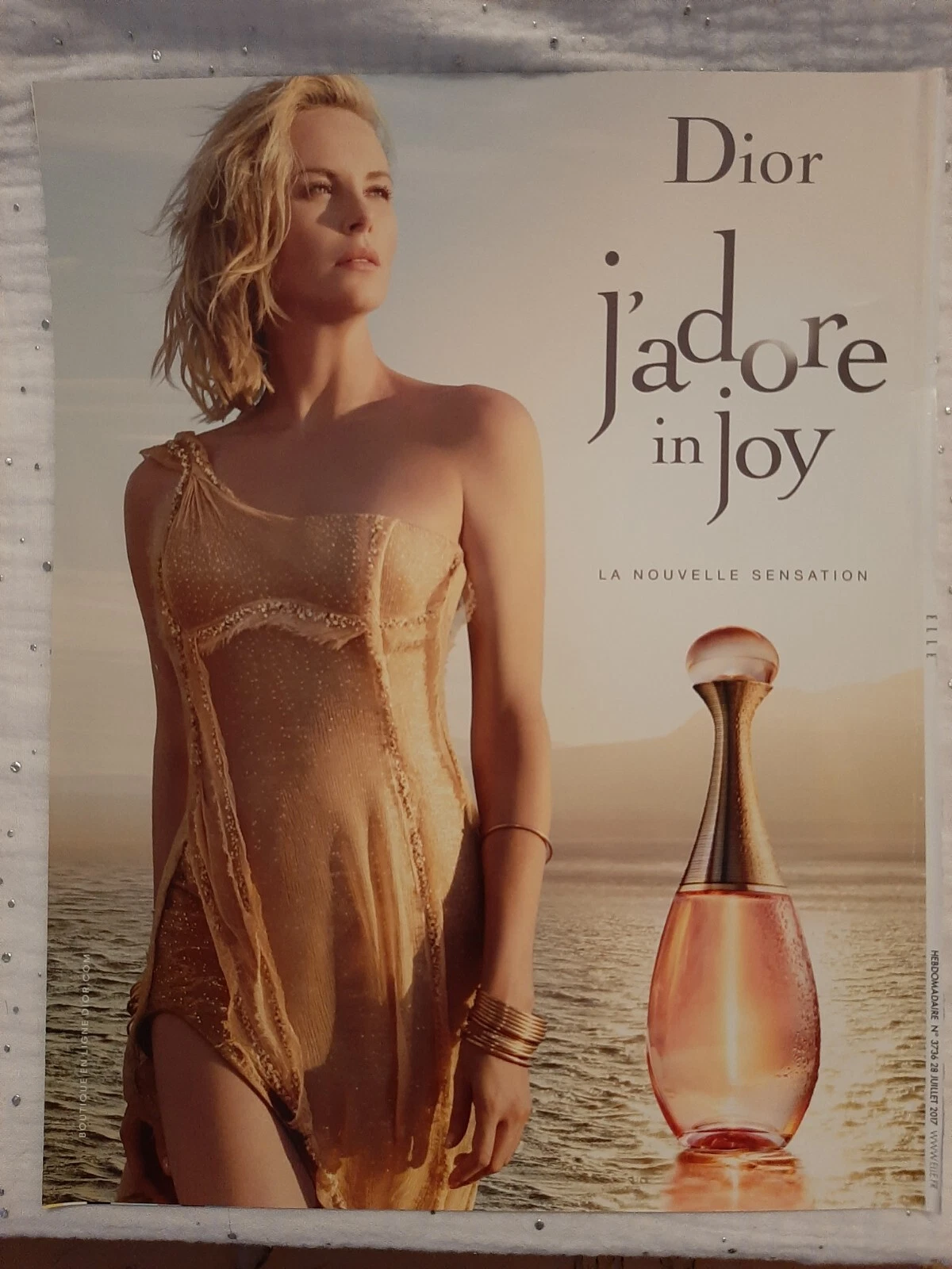 Publicité papier Parfum. Perfume Ad C. Dior J'adore in Joy de 2017