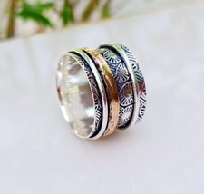 Spinner Ring Solid 925 Sterling Silver Handmade Meditation Ring All Size