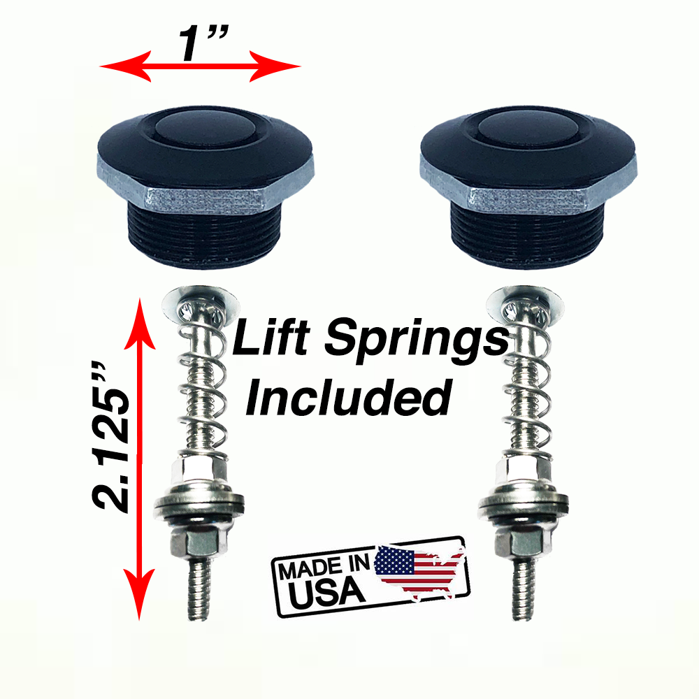 1.25/" Anodized Red Push Button Latches Latch Hood or Bumper Quick On//Off Fast