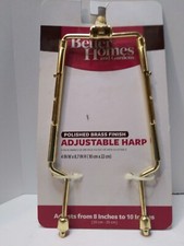 NEW Adjustable LAMP HARP Polished Brass Finish 8" - 10" Better Homes Gardens