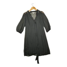 New Nanette Lepore 2 piece Polka Dot Long Sleeve Dress size 8 Black